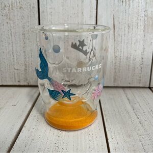 Starbucks Japan Summer Heat Resistant Double Wall Glass Sand Beach Mermaid 237ml